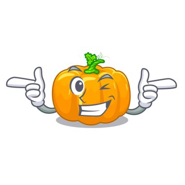 Wink sarı kabak karikatür şeklinde