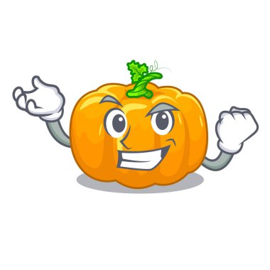 Karikatür şeklinde başarılı sarı kabak