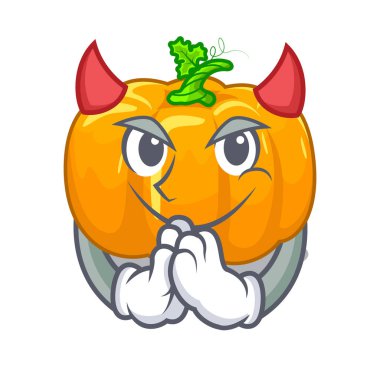 Karakter sepet içinde şeytan sarı pompa