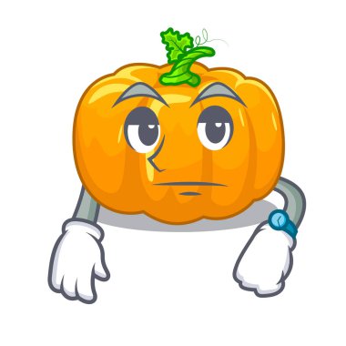 Karikatür izole sarı kabak bekliyor