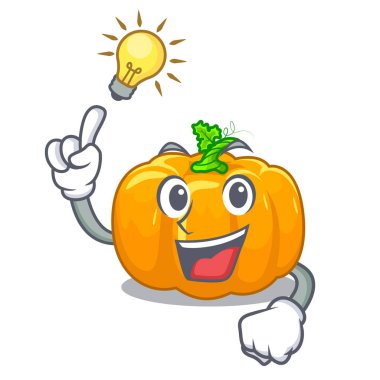 Karikatür izole bir fikir sarı kabak var