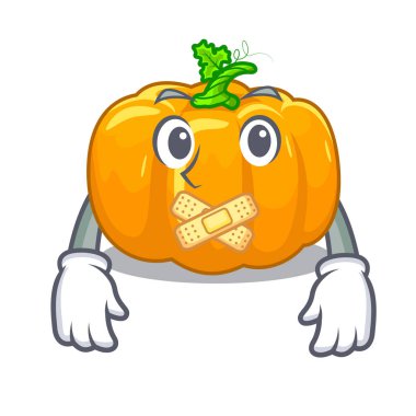 Karikatür izole sessiz sarı kabak