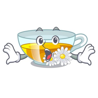 Karikatür şeklinde sürpriz papatya çayı