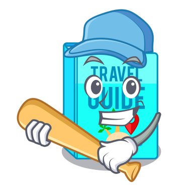 İskambil beyzbol Seyahat Rehberi kitap şekil maskot