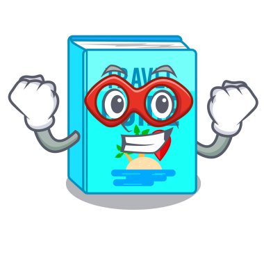 Karikatür izole süper kahraman Seyahat Rehberi