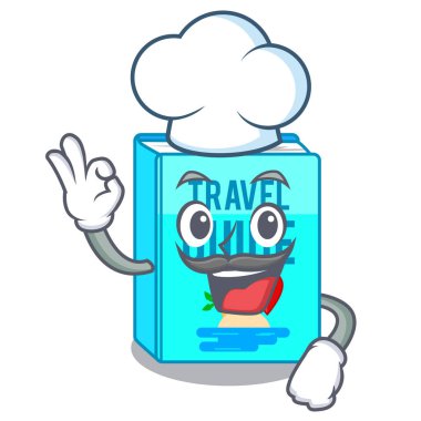 Karikatür izole Şef Seyahat Rehberi