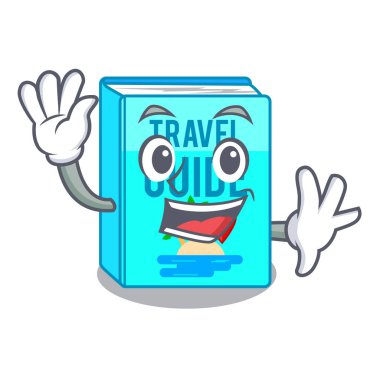 Karikatür izole sallayarak Seyahat Rehberi