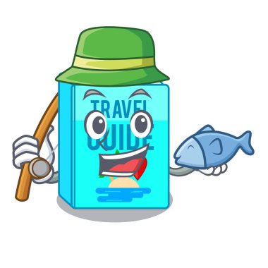 Balıkçılık Seyahat Rehberi kitap raf karakter yerleştirilir