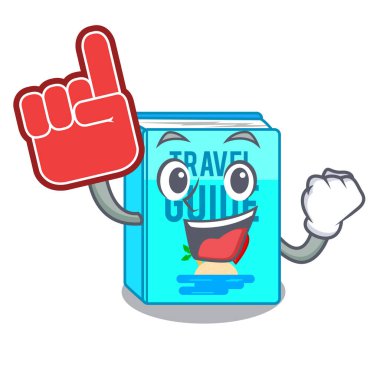 Köpük parmak Seyahat Rehberi tablo karikatür yukarıda