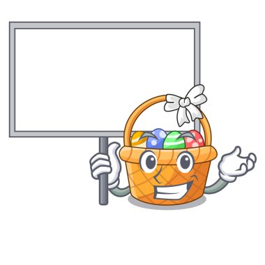 Karikatür şeklinde kurulu Paskalya sepet topu getir