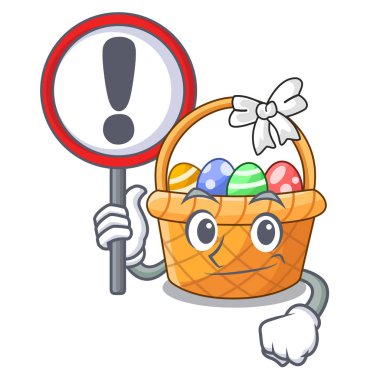 İşareti ile Paskalya sepet topu çizgi film şeklinde