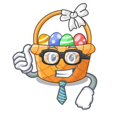 Karakter izole iş adamı Paskalya sepeti