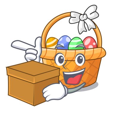 Karakter izole kutusu Paskalya sepeti ile