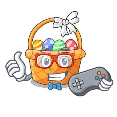 Oyun Paskalya sepeti minyatür şekil maskot