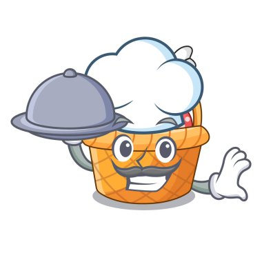 Şef gıda Paskalya sepeti minyatür şekil maskotu ile