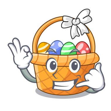 Paskalya sepeti ahşap karikatür tablosunun üst kısmındaki ara beni