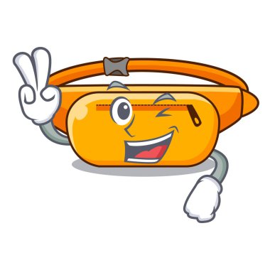İki parmak bel çantası şekil Mascot