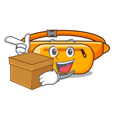 Şekil Mascot ile kutusu bel çantası