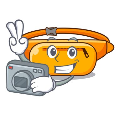 Fotoğrafçı bel çantası şekli komik karakterler