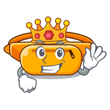 Karikatür izole kral bel çantası