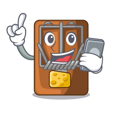 İçinde telefon fare kapanı ile karakter şekli