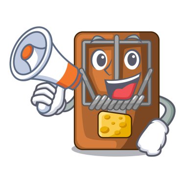 Megafon fare kapanı içinde ile karakter şekli