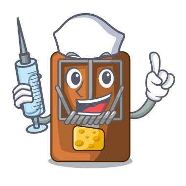 Hemşire fare kapanı şekil maskot ahşap