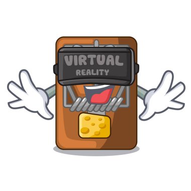 Sanal gerçeklik fare kapanı ile izole karikatür