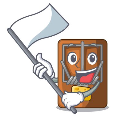 Bayrağı ile fare kapanı karikatür tablo yer alıyor