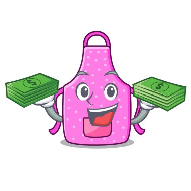 Para çantası mutfak önlükleri ile şekil karakterler