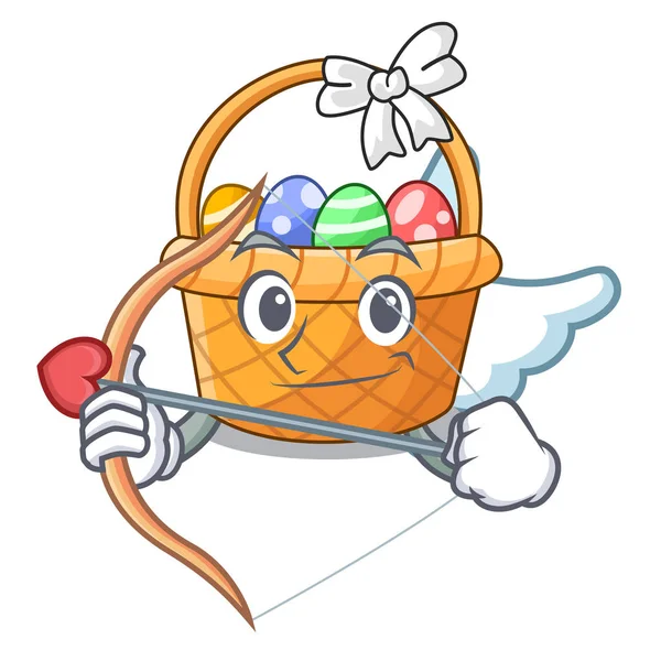 Aşk tanrısı Paskalya sepet topu çizgi film şeklinde