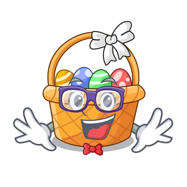 Geek easter basket isolated in the character — Stock Vector