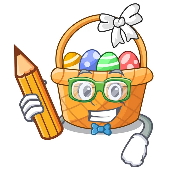 Karakter izole öğrenci Paskalya sepeti