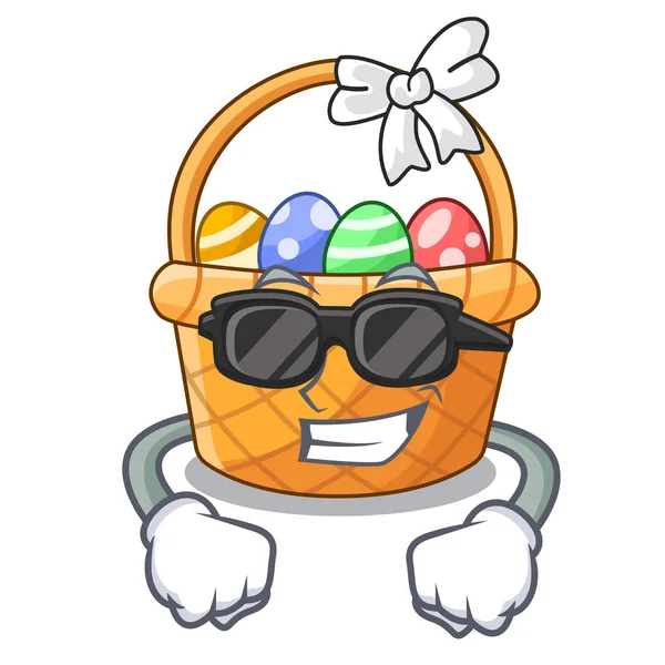 Karakter izole süper cool Paskalya sepeti