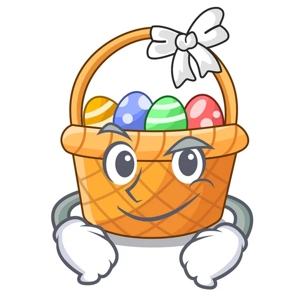 Karakter izole smirking Paskalya sepeti