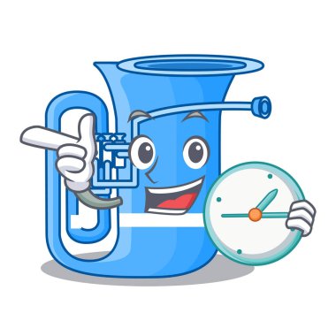 Karakteri ile saat tuba ile izole