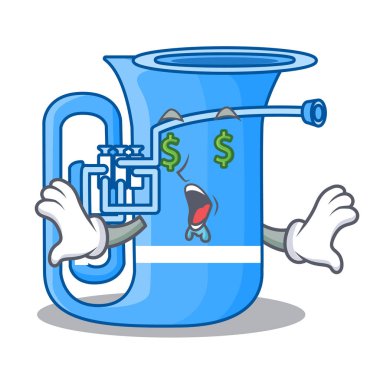 Para göz minyatür tuba şekil karikatür