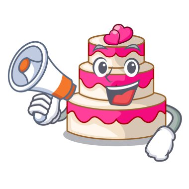 Karakter şekli ile megafon düğün pastası