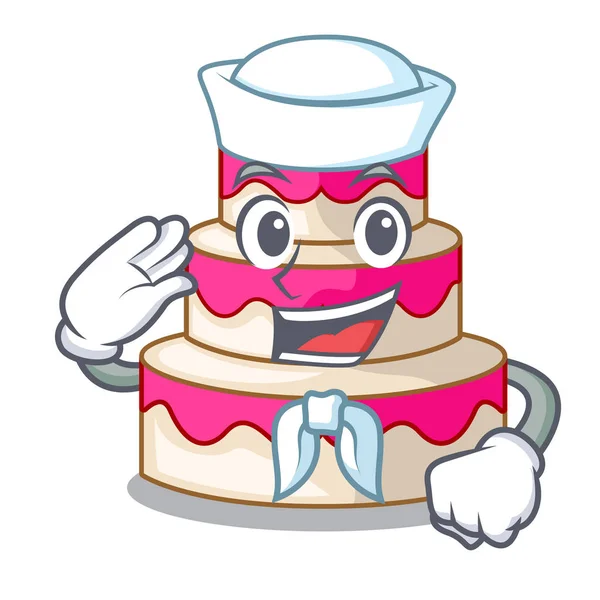 Svatební dort ve tvaru znaku námořník — Stockový vektor