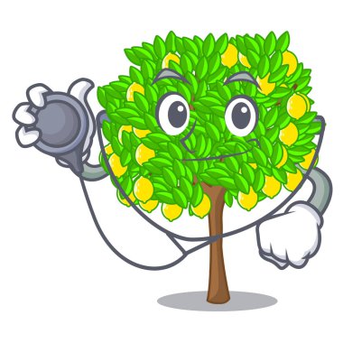 Doktor limon ağacı karikatür şeklinde