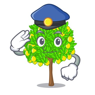Polis limon ağacı karikatür şeklinde