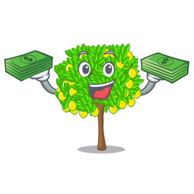 Para ile limon ağacı karikatür sonraki eve çanta