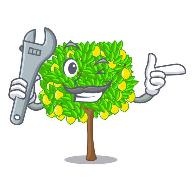 Mekanik limon ağacı pot karakter