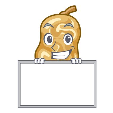 İçinde kurulu üzümlü sırıtarak bir karikatür kase