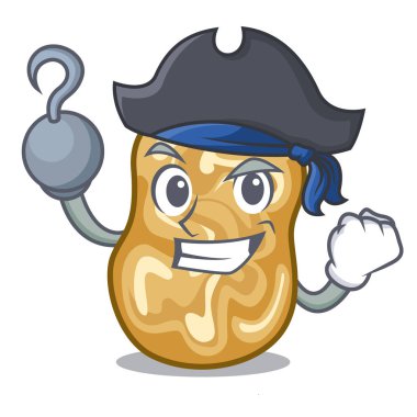 Korsan olarak kuru üzüm bir karikatür kase