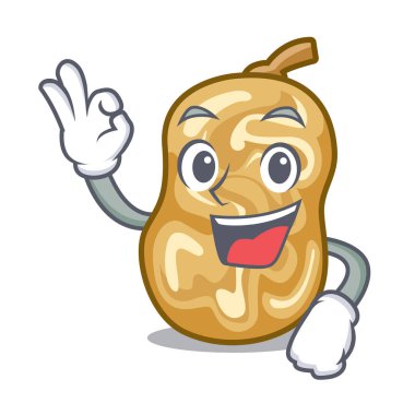 Tamam kuru üzüm ile maskotu izole