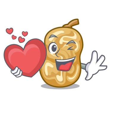 İçinde kalp üzümlü bir karakter kutusu