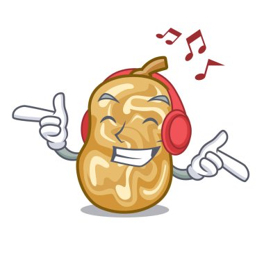 Dinleme müzik kuru üzüm içinde bir karakter kutusu