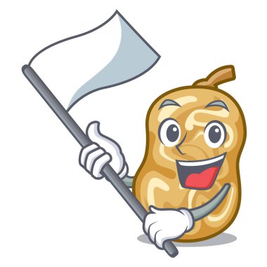 Ahşap çizgi film tablosunun üstünde bayrak kuru üzüm ile