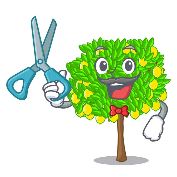 Limon ağacı karikatür şeklinde berber